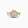 Effy Jewelry Pave Classica 14K Yellow Gold Square Diamond Ring 0.97 TCW | Rings