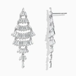 Effy Jewelry Pave Classique 14K White Gold Diamond Earrings | Earrings