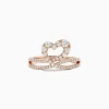BH Multi Pave Rose 14K Gold Diamond Heart Ring, 0.66 TCW | Rings