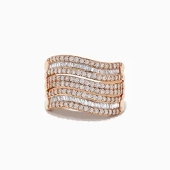 Effy Jewelry Pave Rose 14K Rose Gold Diamond Ring | Rings