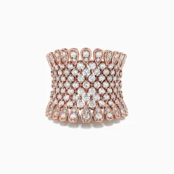 BH Pave Rose 14K Rose Gold Diamond Ring, 1.75 TCW | Rings