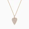 Effy Jewelry Pave Rose 14K Rose Gold Diamond Heart Pendant | Necklaces & Pendants