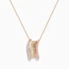 Effy Jewelry Pave Rose 14k Textured Rose Gold Diamond Pendant | Necklaces & Pendants