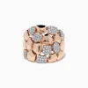 Effy Jewelry Pave Rose 14K White and Rose Gold Diamond Ring | Rings