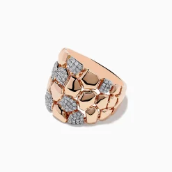 Effy Jewelry Pave Rose 14K White and Rose Gold Diamond Ring | Rings