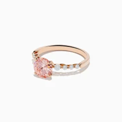 Effy Jewelry Reverie 14K Rose Gold Lab Grown Pink and White Diamond Ring | Rings