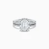 Effy Jewelry Reverie 14K White Gold Lab Grown Diamond Ring and Band Set | Rings