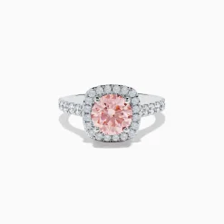 Effy Jewelry Reverie 14K White Gold Lab Grown Pink and White Diamond Ring | Rings