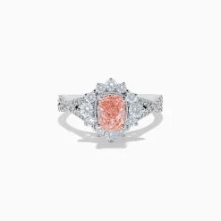 Effy Jewelry Reverie 14K White Gold Lab Grown Pink and White Diamond Ring | Rings