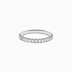 Effy Jewelry Reverie 14K White Gold Lab Grown Diamond Ring and Band Set | Rings