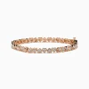Effy Jewelry Rose Plated Sterling Silver Diamond Hearts Tennis Bracelet | Bracelets