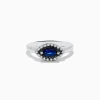 Effy Jewelry Royal Bleu 14K White Gold Sapphire and Diamond Ring | Rings