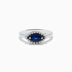 Effy Jewelry Royal Bleu 14K White Gold Sapphire and Diamond Ring | Rings