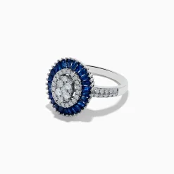 Effy Jewelry Royal Bleu 14K White Gold Sapphire and Diamond Ring | Rings