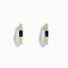 Effy Jewelry Royal Bleu 14K Yellow Gold Sapphire and Diamond Earrings | Earrings