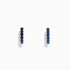 BH Multi Royale Bleu 14K Gold Blue Sapphire Huggie Earrings, 0.57 TCW | Earrings