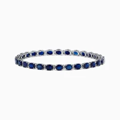 BH Multi Royale Bleu 14K Gold Sapphire u0026 Diamond Tennis Bracelet, 12.21 TCW | Bracelets