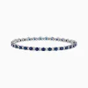 BH Multi Royale Bleu 14K Gold Sapphire and Diamond Tennis Bracelet, 4.24 TCW | Bracelets