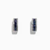 Effy Jewelry Royale Bleu 14K Gold Sapphire and Diamond Hoop Earrings, 1.76 TCW | Earrings