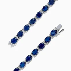 BH Multi Royale Bleu 14K Gold Sapphire u0026 Diamond Tennis Bracelet, 12.21 TCW | Bracelets