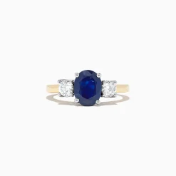 BH Multi Royale Bleu 14K Two Tone Gold Sapphire and Diamond Ring, 2.39 TCW | Rings
