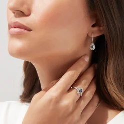 BH Multi Royale Bleu 14K Two Tone Gold Sapphire and Diamond Earrings, 0.93 TCW | Earrings