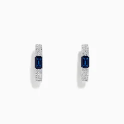 BH Multi Royale Bleu 14K White Gold Sapphire and Diamond Earrings | Earrings