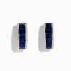 Effy Jewelry Royale Bleu 14K White Gold Blue Sapphire and Diamond Earrings | Earrings