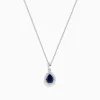 BH Multi Royale Bleu 14K White Gold Sapphire and Diamond Pendant | Necklaces & Pendants