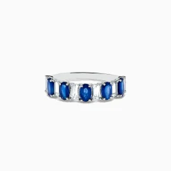 BH Multi Royale Bleu 14K White Gold Blue and White Sapphire Ring | Rings