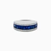 Effy Jewelry Royale Bleu 14K White Gold Blue Sapphire and Diamond Ring | Rings
