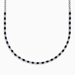 Effy Jewelry Royale Bleu 14K White Gold Sapphire and Diamond Necklace | Necklaces & Pendants