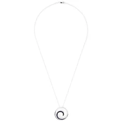 Effy Jewelry Royale Bleu 14K White Gold Sapphire u0026 Diamond Wave Pendant, 0.49 TCW | Necklaces & Pendants