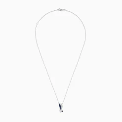 Effy Jewelry Royale Bleu 14K White Gold Blue Sapphire and Diamond Pendant, 0.26 TCW | Necklaces & Pendants
