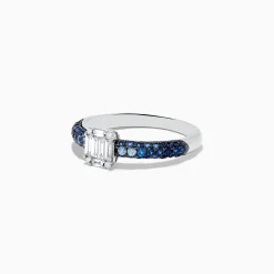 BH Multi Royale Bleu 14K White Gold Sapphire and Diamond Ring | Rings