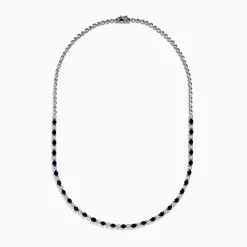 Effy Jewelry Royale Bleu 14K White Gold Sapphire and Diamond Necklace | Necklaces & Pendants