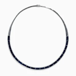 Effy Jewelry Royale Bleu 14K White Gold Blue Sapphire and Diamond Necklace | Necklaces & Pendants