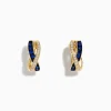Effy Jewelry Royale Bleu 14K Yellow Gold Blue Sapphire and Diamond Earrings | Earrings