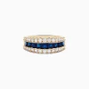 Effy Jewelry Royale Bleu 14K Yellow Gold Blue Sapphire and Diamond Ring | Rings