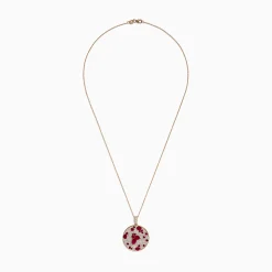 Effy Jewelry Ruby Royal 14K Rose Gold Ruby and Diamond Statement Pendant, 4.19 TCW | Necklaces & Pendants