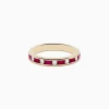 Effy Jewelry Ruby Royal 14K Yellow Gold Ruby and Diamond Channel-Set Stacking Band, 0.72 TCW | Rings