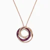 Effy Jewelry Ruby Royale 14K Rose Gold Ruby and Diamond Circles Pendant, 0.66 TCW | Necklaces & Pendants