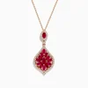 Effy Jewelry Ruby Royale 14K Rose Gold Ruby and Diamond Pendant | Necklaces & Pendants
