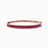 Effy Jewelry Ruby Royale 14K Rose Gold Ruby and Diamond Bangle, 3.93 TCW | Bracelets