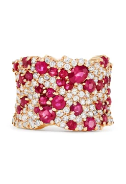 Effy Jewelry Ruby Royale 14K Rose Gold Ruby and Diamond Ring, 3.86 TCW | Rings