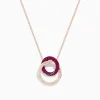 BH Multi Ruby Royale 14K Rose Gold Ruby and Diamond Intertwined Circles Pendant | Necklaces & Pendants