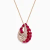 Effy Jewelry Ruby Royale 14K Rose Gold Ruby and Diamond Pendant 3.79 TCW | Necklaces & Pendants