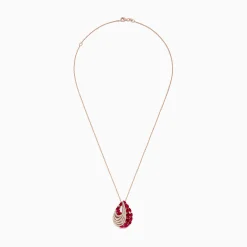 Effy Jewelry Ruby Royale 14K Rose Gold Ruby and Diamond Pendant 3.79 TCW | Necklaces & Pendants