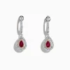 Effy Jewelry Ruby Royale 14K Two Tone Gold Pear Shaped Ruby Drop Earrings, 0.87 TCW | Earrings