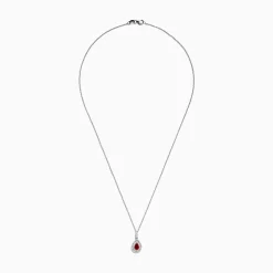 Effy Jewelry Ruby Royale 14K Two Tone Gold Pear Shaped Ruby Pendant, 0.68 TCW | Necklaces & Pendants